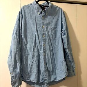 Men’s Tommy Hilfiger blue/white striped shirt